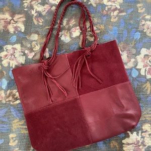 Sundown Wilds/Free People Merlot Leather Bag